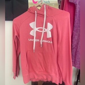 Pink under armor hoodie